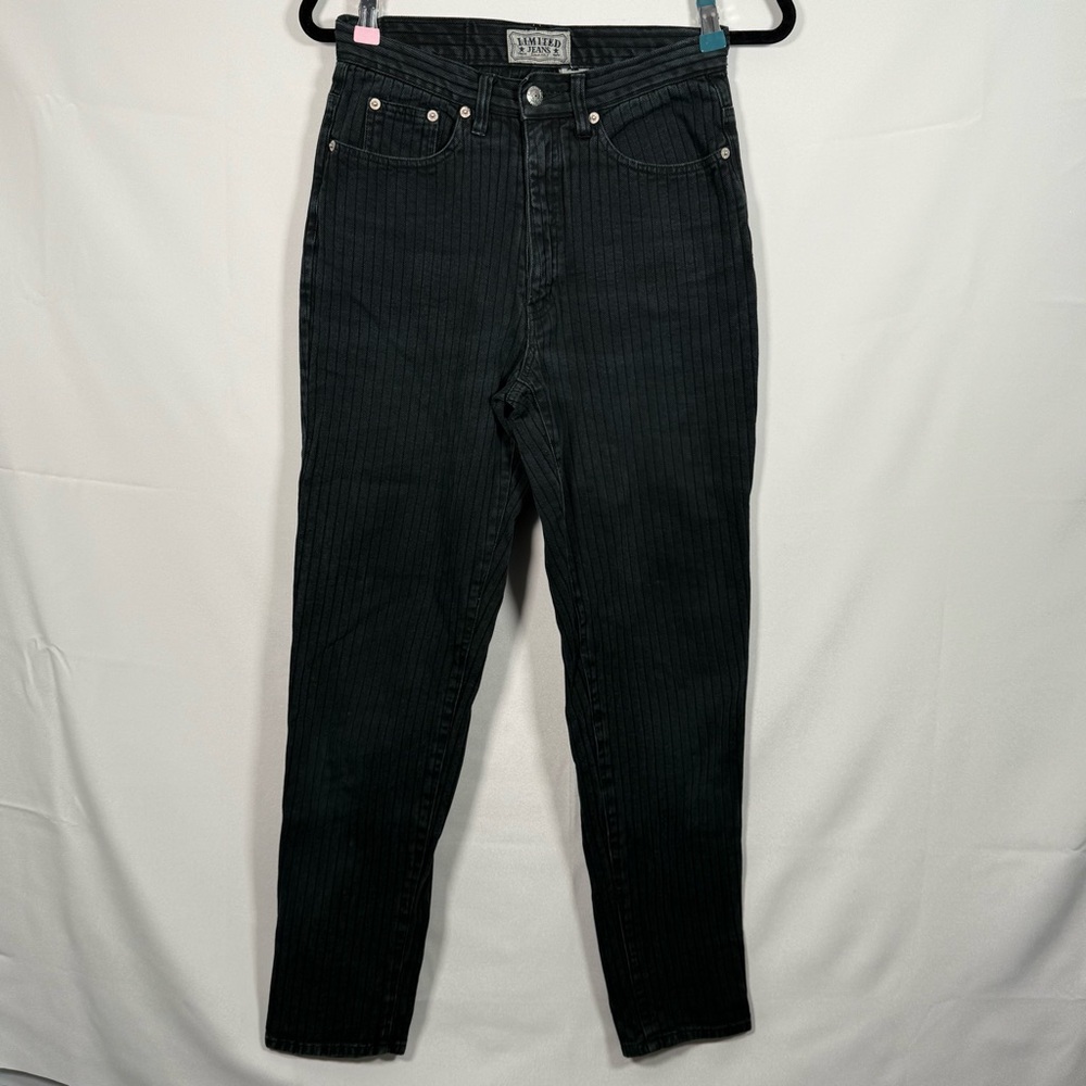 VINTAGE‎ Branded & Classic The Limited Black Stripped Straight Leg Jeans
